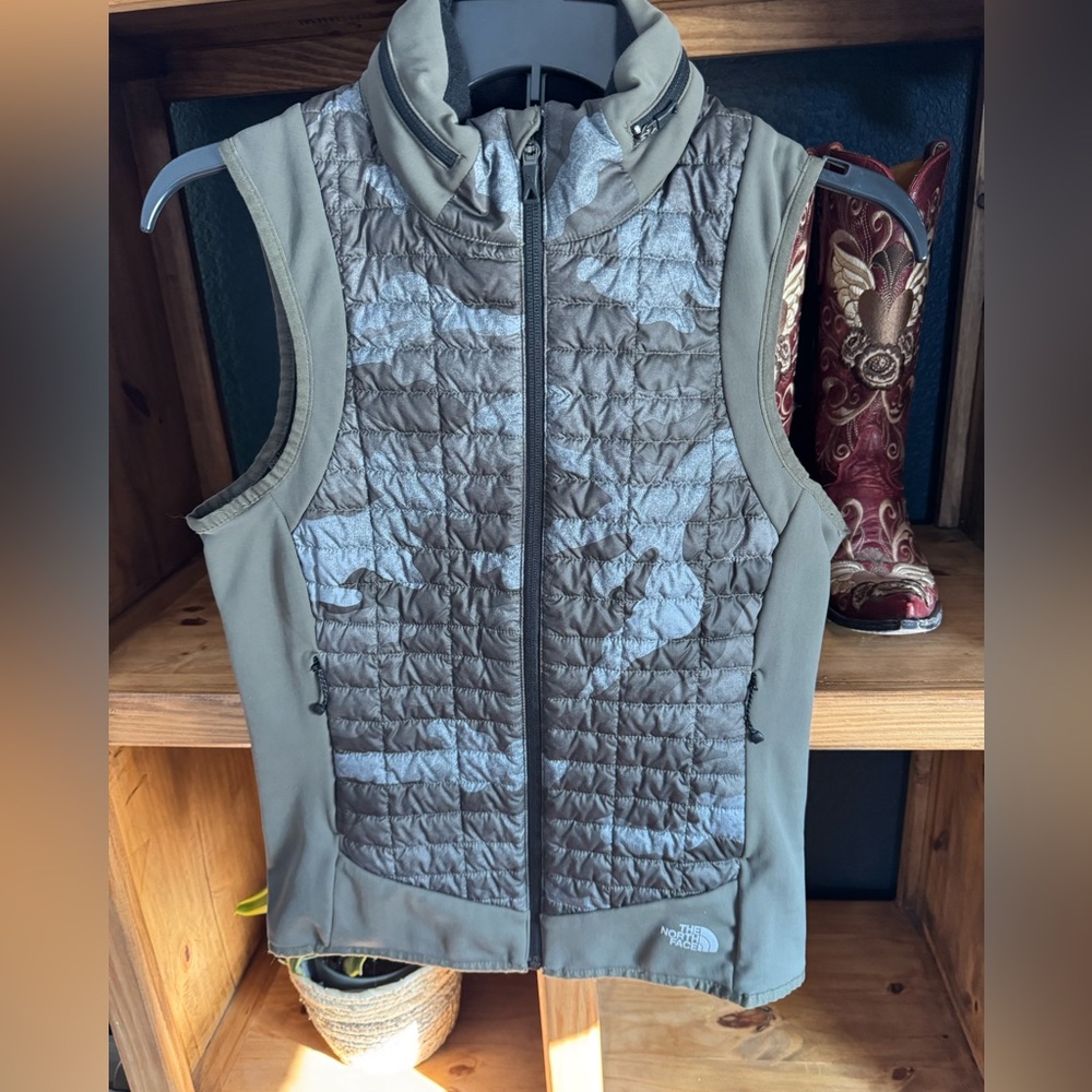The North Face camo vest